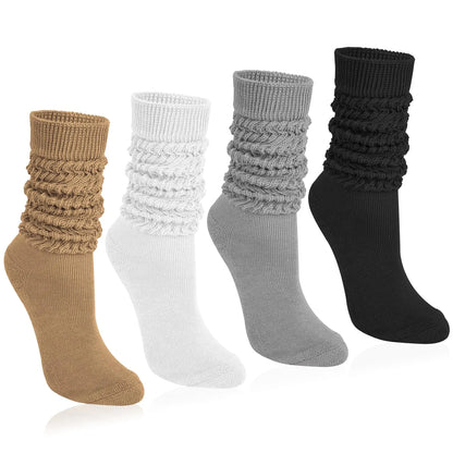 High Scrunch Socks for Women (4 Pairs)
