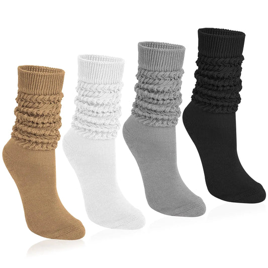 High Scrunch Socks for Women (4 Pairs)